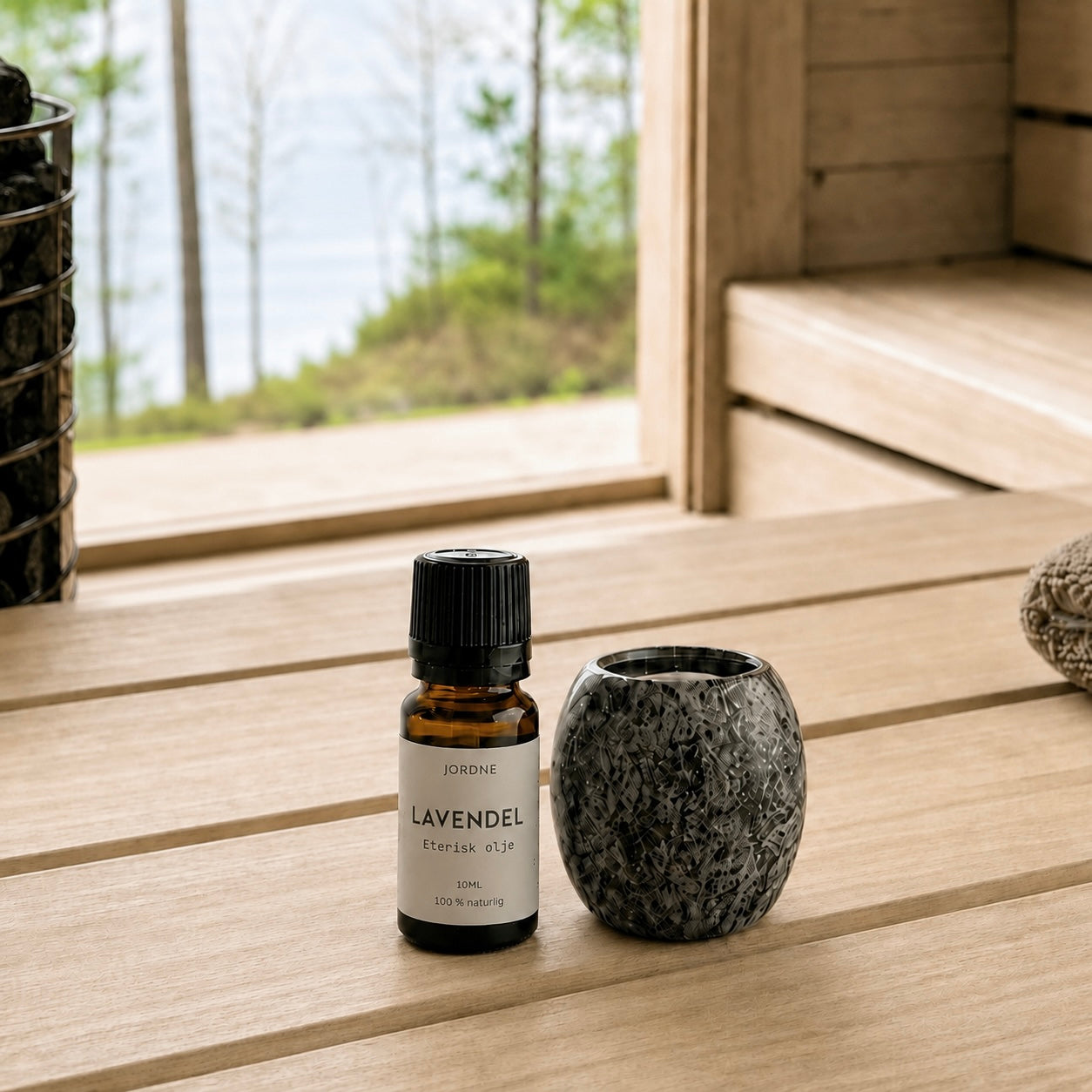 Sauna scent set with aroma stone