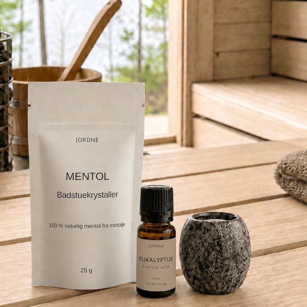Badstue duftsett med aromastein