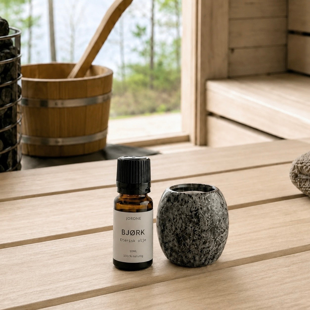 Sauna scent set with aroma stone