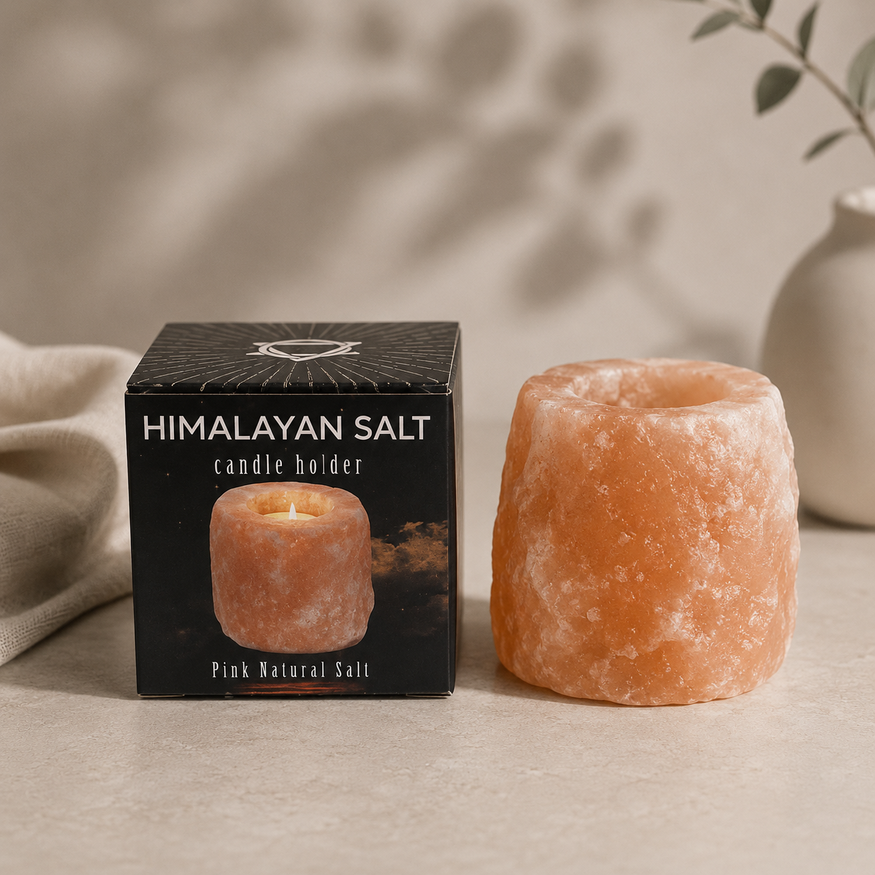 HIMALAYAN SALT - TEALIGHT HOLDER