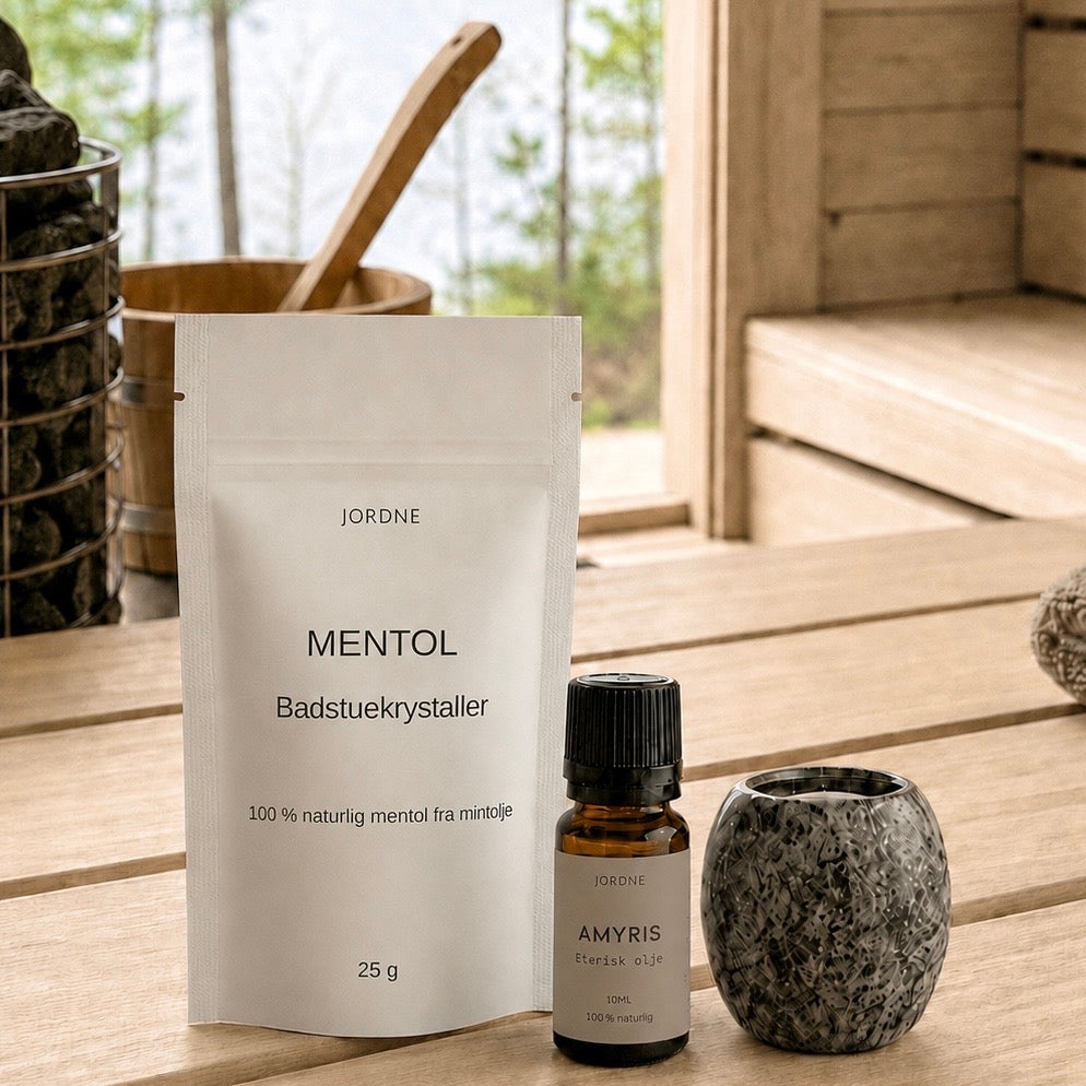 Badstue duftsett med aromastein