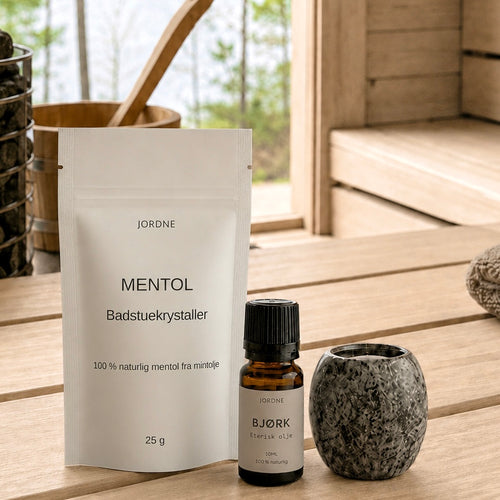 Badstue duftsett med aromastein