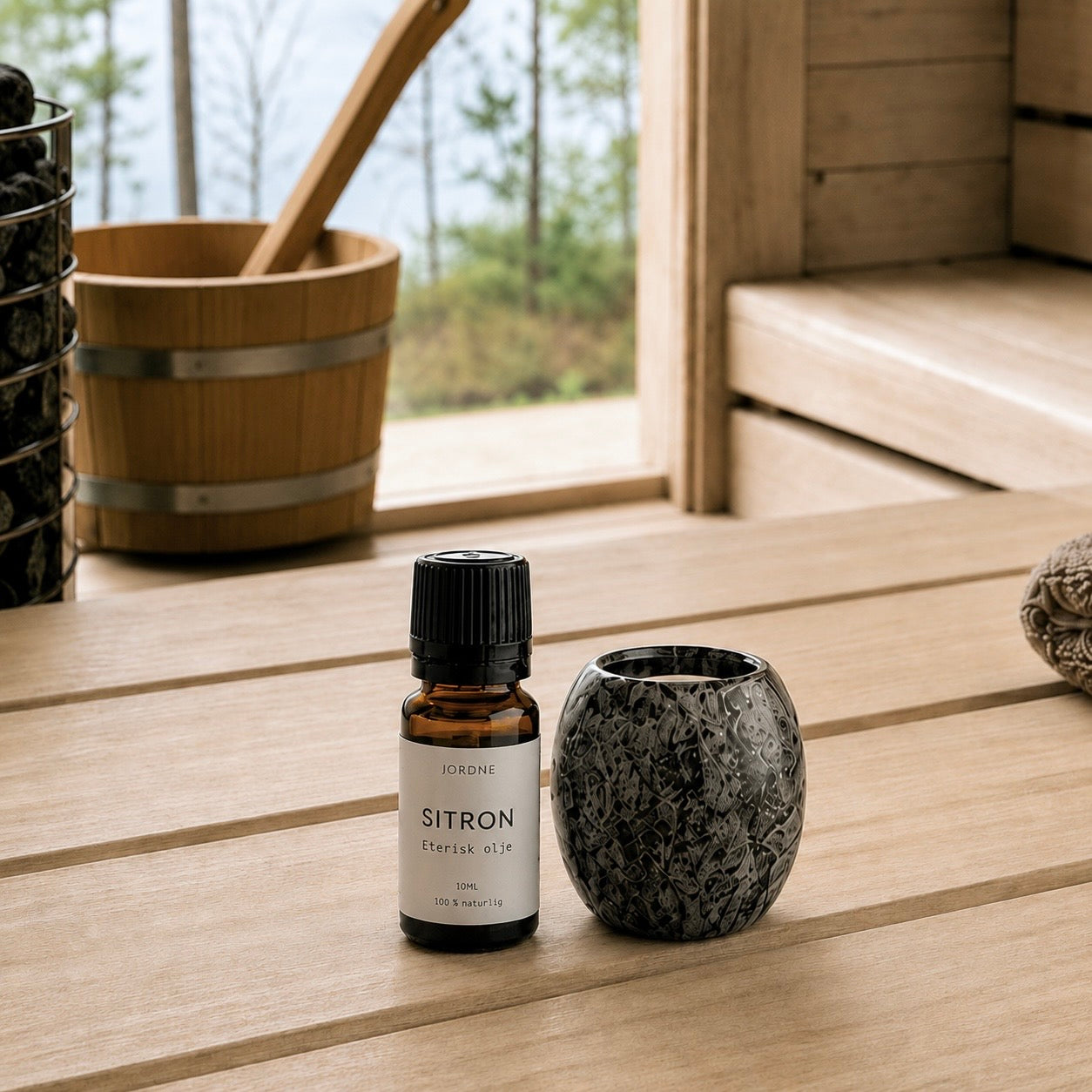 Sauna scent set with aroma stone