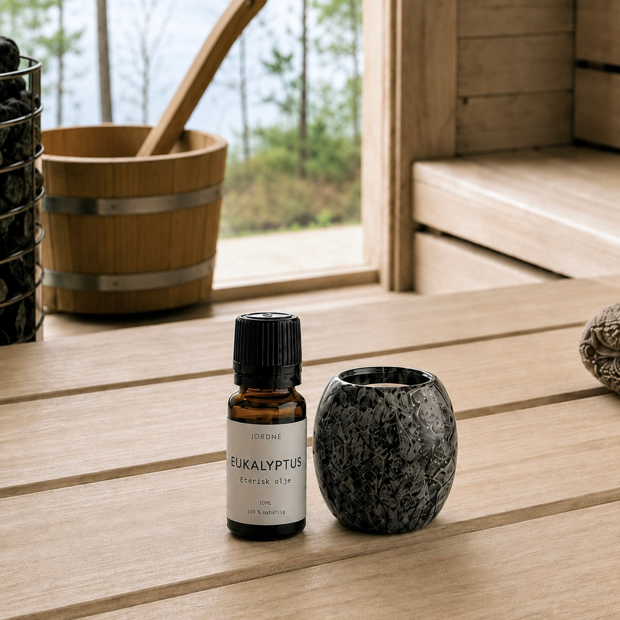 Sauna scent set with aroma stone