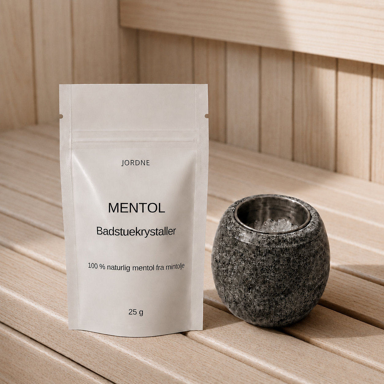 Menthol crystals for sauna