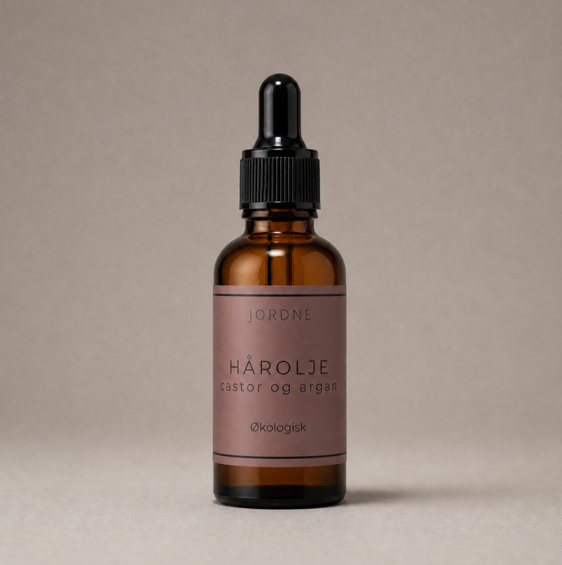 Økologisk hårolje – castor og argan 30 ml